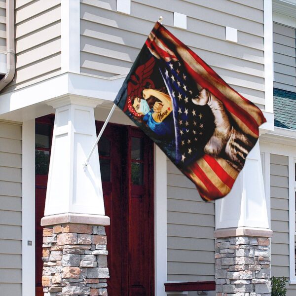 Strong Nurse. America US Flag THN1911F - Image 4