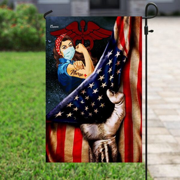 Strong Nurse. America US Flag THN1911F - Image 6
