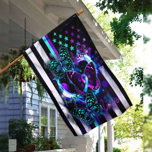 Faith, Hope, Love Suicide Prevention Flag | PSL239F - Image 8
