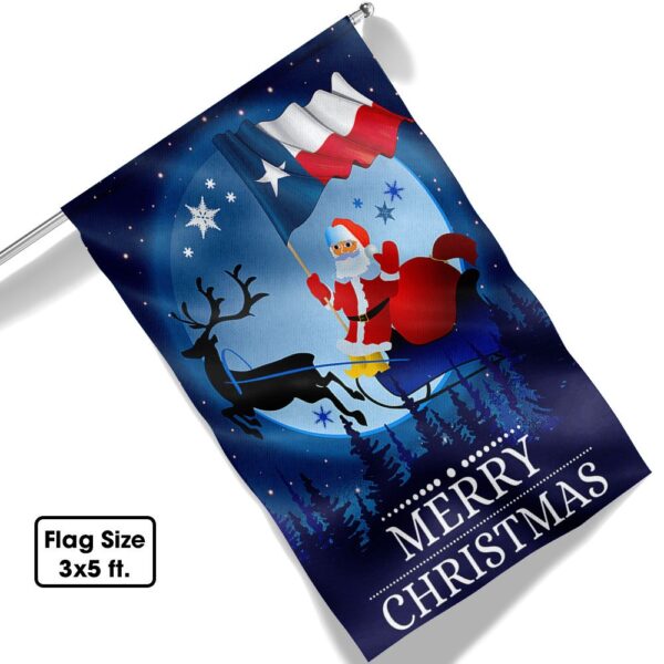 Texas Christmas Flag Santa Sleigh Decoration - Image 6