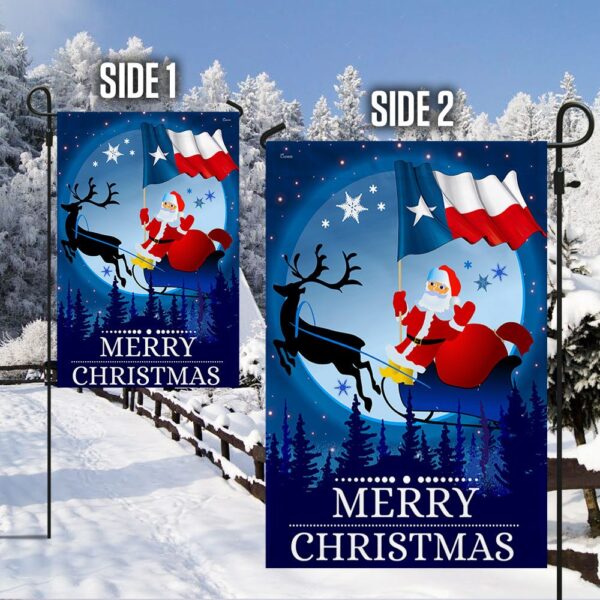 Texas Christmas Flag Santa Sleigh Decoration - Image 5