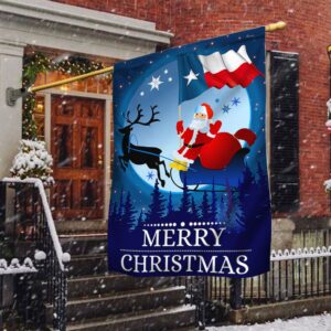Texas Christmas Flag Santa Sleigh Decoration