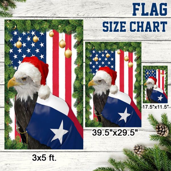 Texas Eagle Christmas Flag: Festive Holiday Decor TQN768F - Image 7