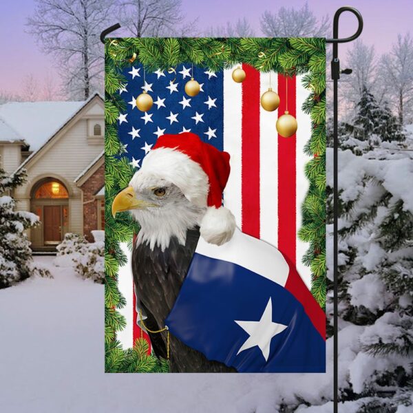 Texas Eagle Christmas Flag: Festive Holiday Decor TQN768F - Image 3