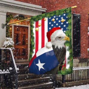 Texas Eagle Christmas Flag: Festive Holiday Decor TQN768F