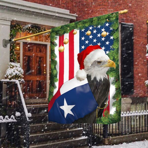 Texas Eagle Christmas Flag: Festive Holiday Decor TQN768F