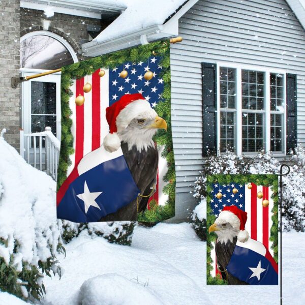 Texas Eagle Christmas Flag: Festive Holiday Decor TQN768F - Image 4