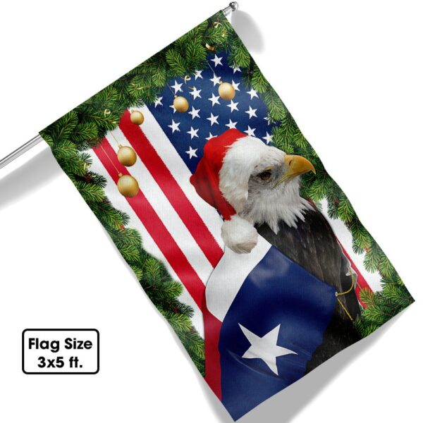 Texas Eagle Christmas Flag: Festive Holiday Decor TQN768F - Image 6