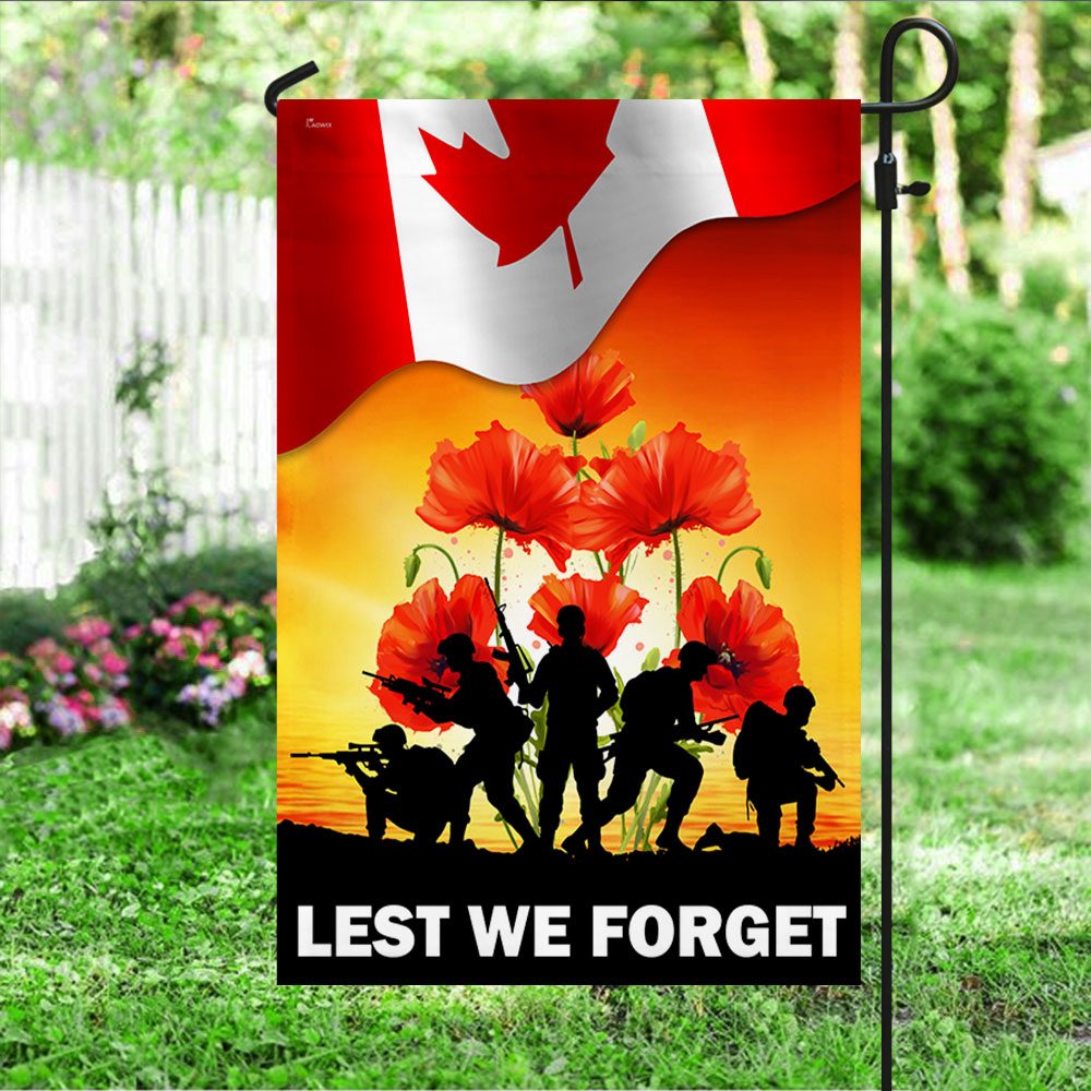Canada Lest We Forget Veteran Flag - Thank You