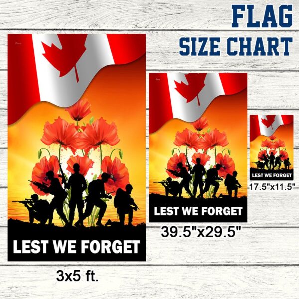 Canada Lest We Forget Veteran Flag - Thank You - Image 7