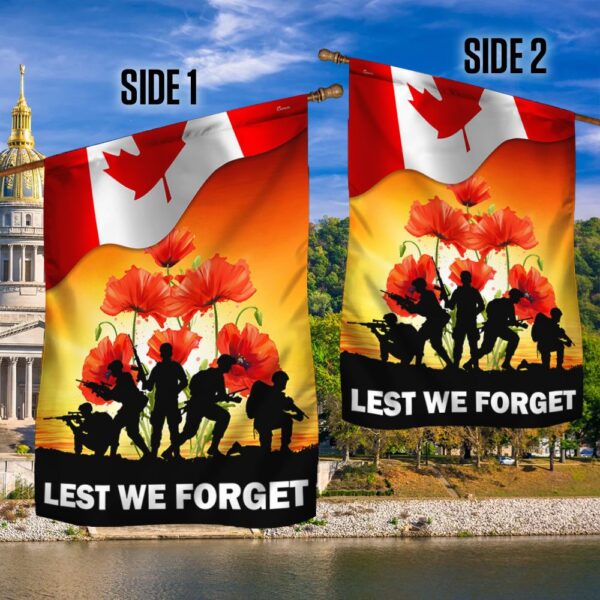 Canada Lest We Forget Veteran Flag - Thank You - Image 3