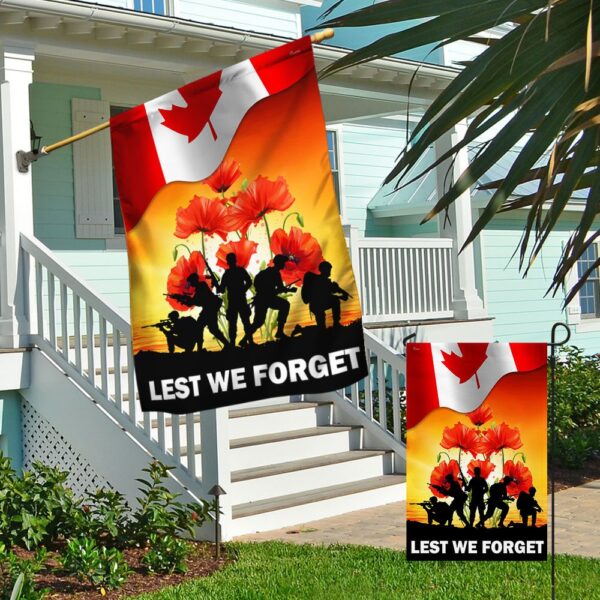 Canada Lest We Forget Veteran Flag - Thank You - Image 4