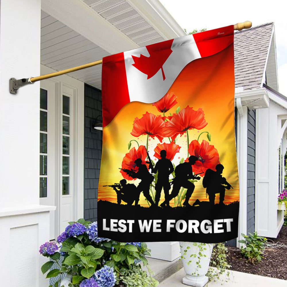 Canada Lest We Forget Veteran Flag - Thank You - Image 2