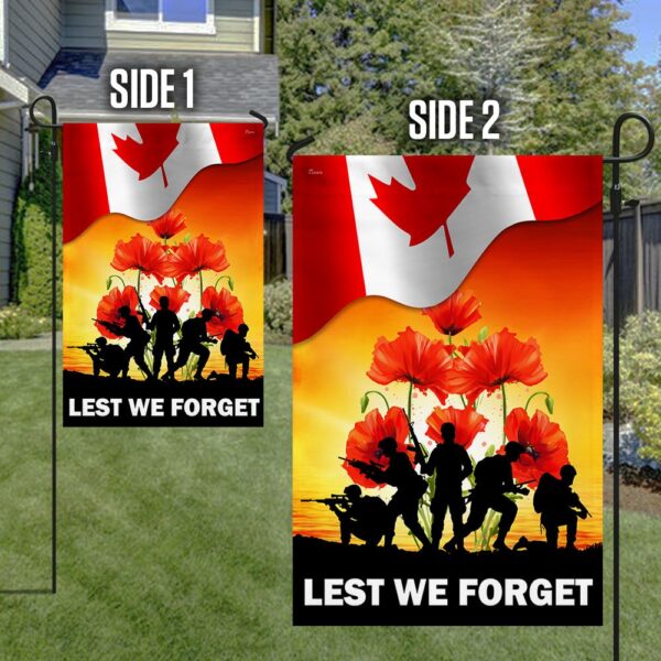 Canada Lest We Forget Veteran Flag - Thank You - Image 5