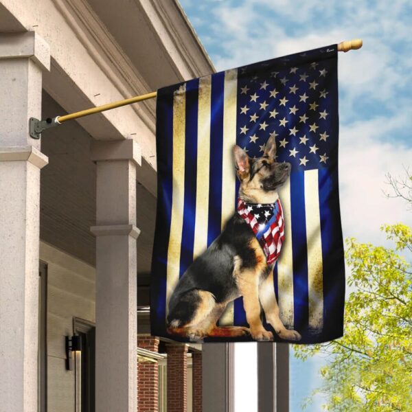 Thin Blue Line German Shepherd Flag PSL271Fv1