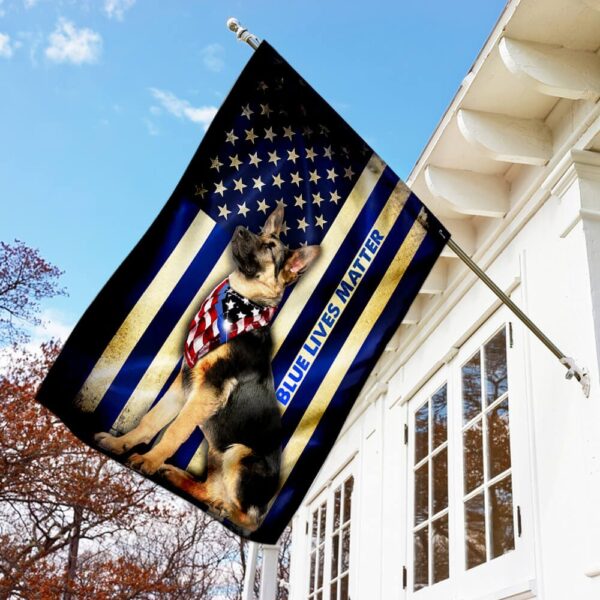 Thin Blue Line German Shepherd Flag PSL271Fv2 - Image 2