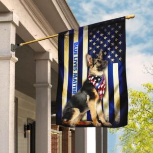Thin Blue Line German Shepherd Flag PSL271Fv2