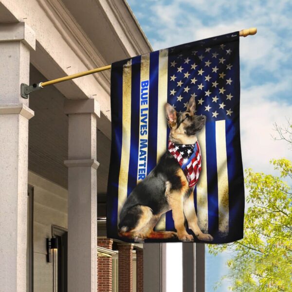 Thin Blue Line German Shepherd Flag PSL271Fv2