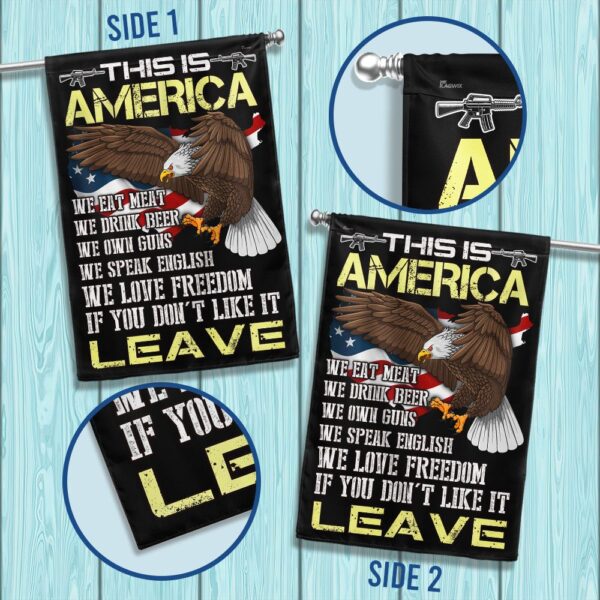 Patriotic Eagle Flag: We Love Freedom - TQN1149F - Image 2
