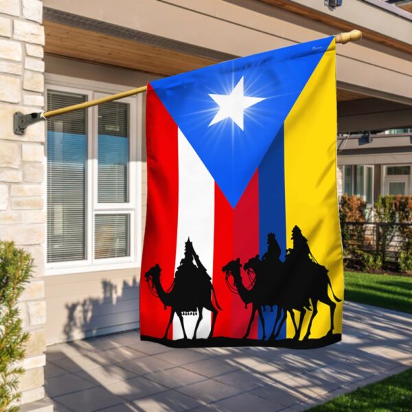 Three Wise Men Flags: Puerto Rico & Colombia - LNT743F