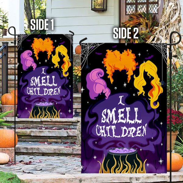 Three Witches Halloween Flag: I Smell Children - MLN541F - Image 5