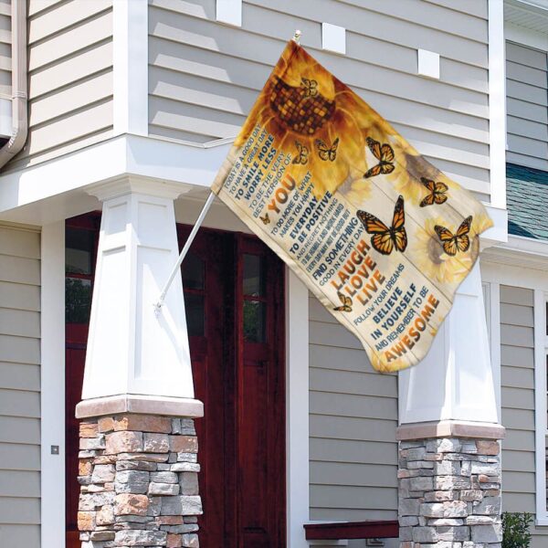 Today Is A Good Day Sunflower Flag: PSL80F Garden Decor - Image 3