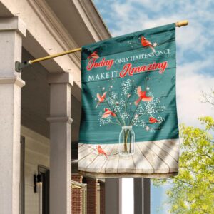 Today Only: Cardinal & Flower Flag - Limited Time Offer