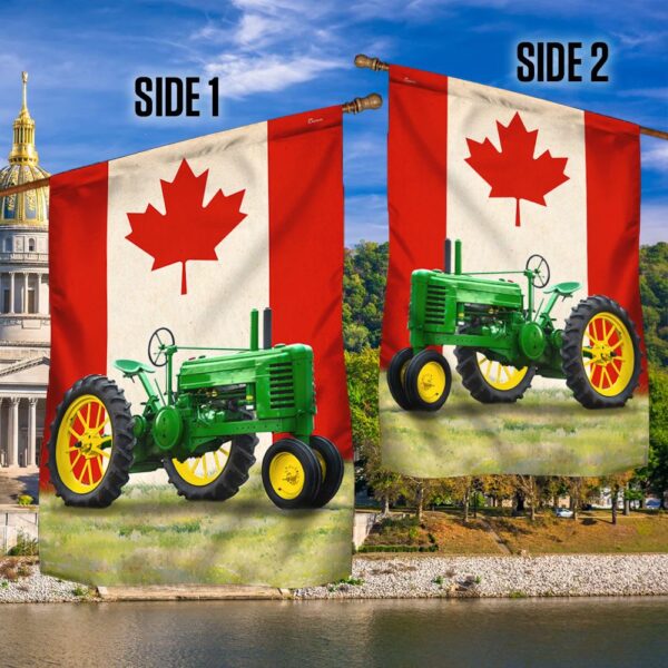 Canadian Flag Tractor T-Shirt: Proud Farmer Apparel - Image 2