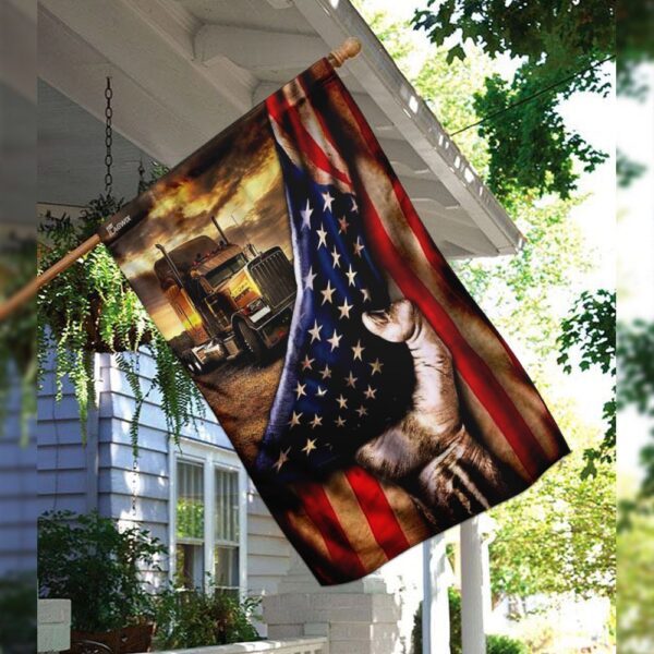 American Flag Trucker Hat THN2021F2: Patriotic Headwear - Image 3