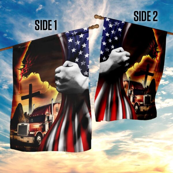 Trucker Jesus Flag: Christian American Flag THH2369F - Image 5