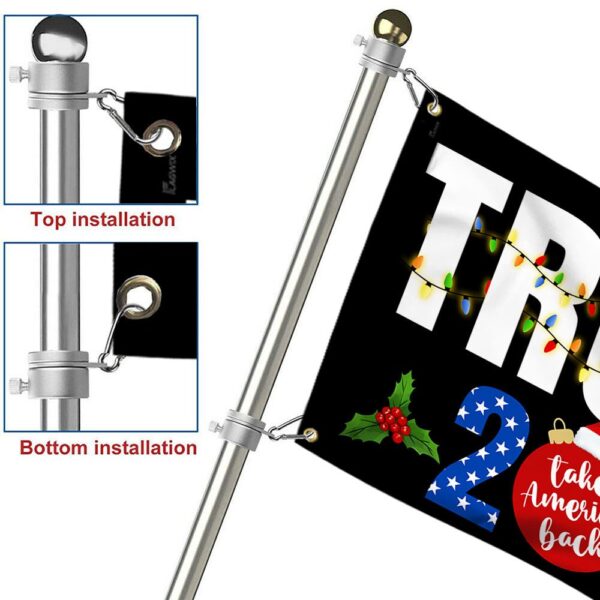 Trump 2024 Christmas Flag: Take America Back - Image 6