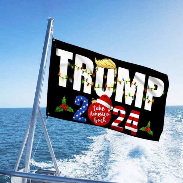 Trump 2024 Christmas Flag: Take America Back - Image 3