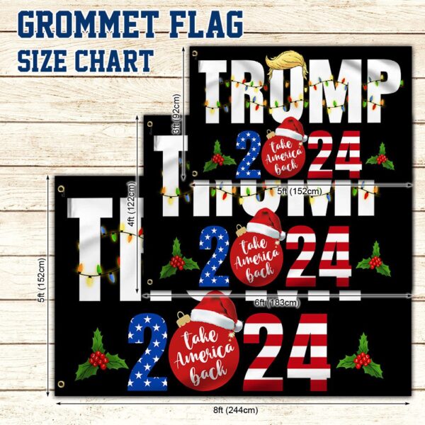 Trump 2024 Christmas Flag: Take America Back - Image 5
