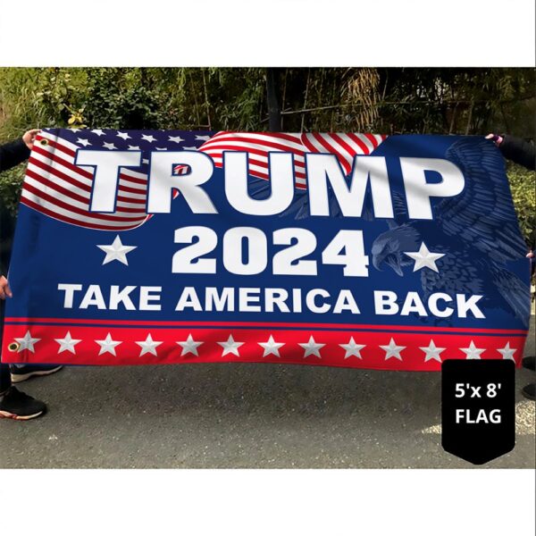 Trump 2024 Grommet Flag: Take America Back - Image 3