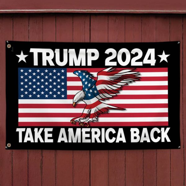 Trump 2024 Grommet Flag: Take America Back - Image 3