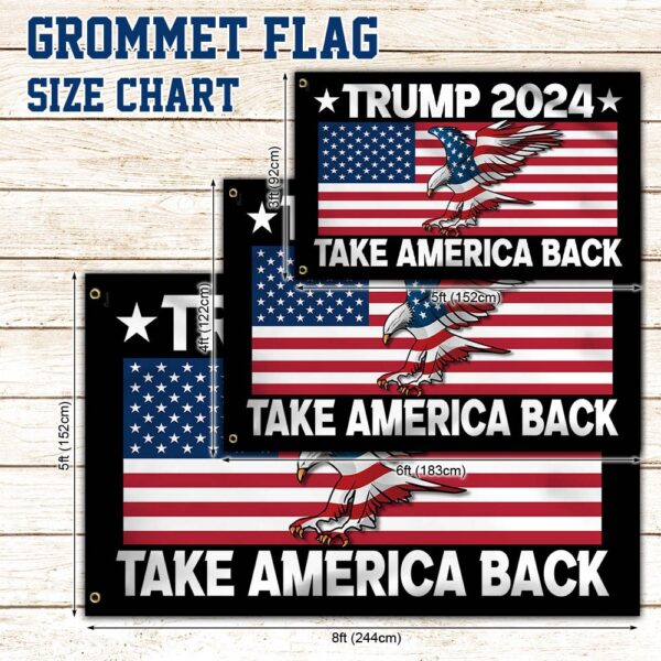 Trump 2024 Grommet Flag: Take America Back - Image 4
