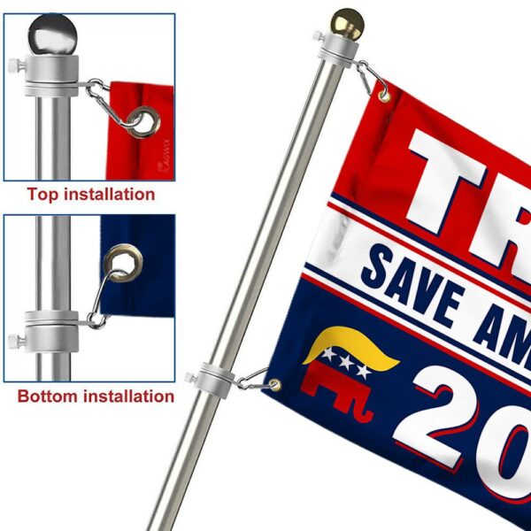 Trump 2024 Flag: Save America Again Grommet Banner LNT439GF - Image 6