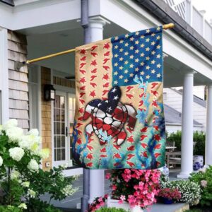 Patriotic Turtle American Flag Decor PN283Frs