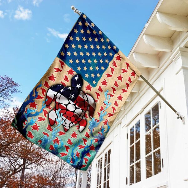 Patriotic Turtle American Flag Decor PN283Frs - Image 2