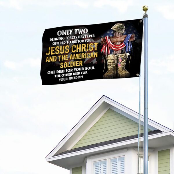 Veteran's Day Grommet Flag: Jesus, Soldier, & American Patriotism - Image 4