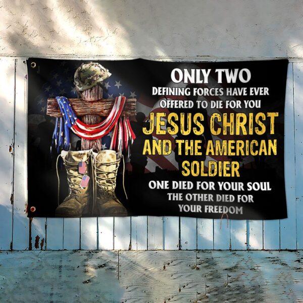 Veteran's Day Grommet Flag: Jesus, Soldier, & American Patriotism - Image 3
