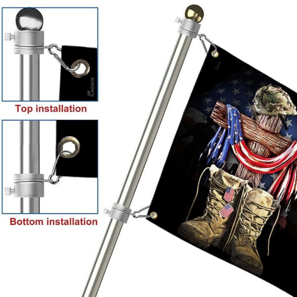 Veteran's Day Grommet Flag: Jesus, Soldier, & American Patriotism - Image 6