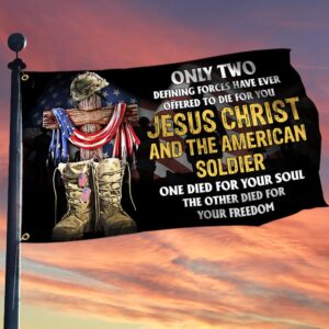 Veteran's Day Grommet Flag: Jesus, Soldier, & American Patriotism