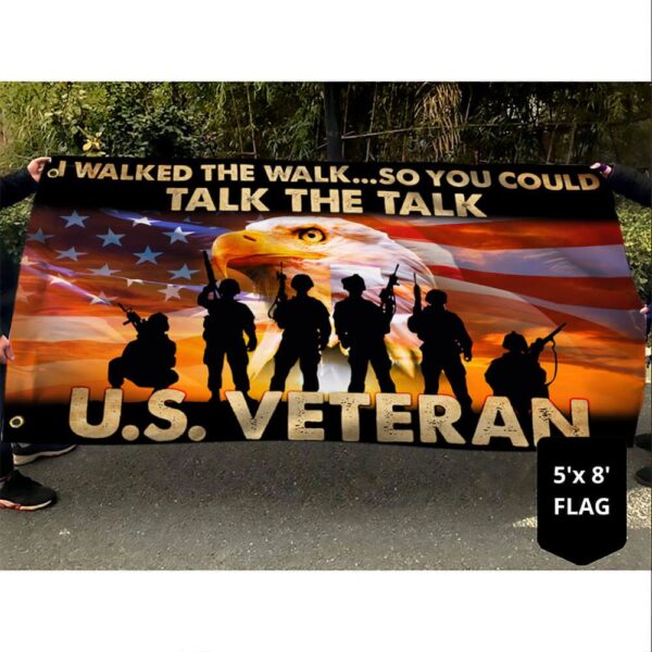 Veteran Grommet Flag: I Walked The Walk - TQN1015GF - Image 3