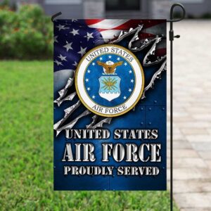 United States Air Force Veteran Proudly Served Garden Flag