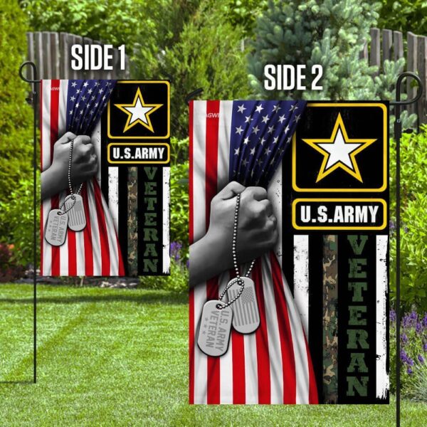 United States Army Veteran America Garden Flag - Image 3