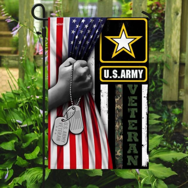 United States Army Veteran America Garden Flag - Image 2