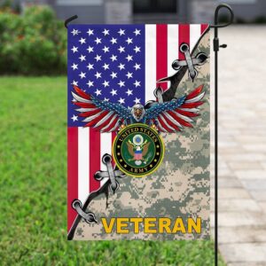 United States Army Veteran American US Garden Flag