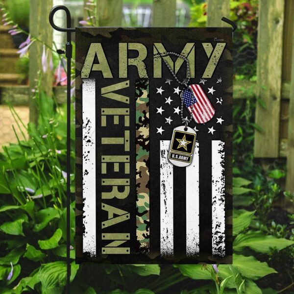 United States Army Veteran Garden Flag - Image 2