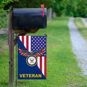 United States Navy American Veteran US Garden Flag